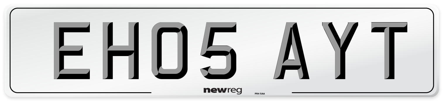 EH05 AYT Number Plate from New Reg